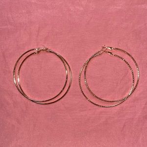 Large Hoop Earrings Set
